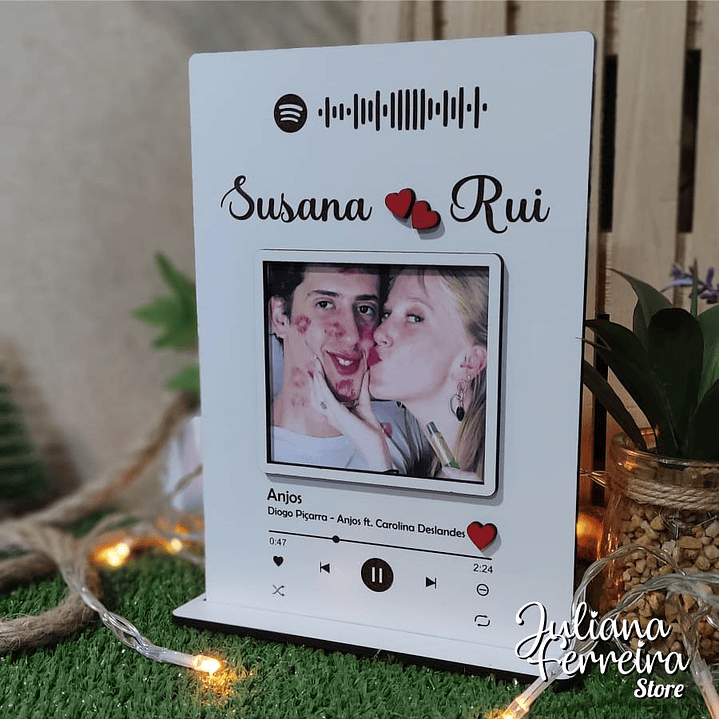 Placa de Spotify con foto de San Valentín 1