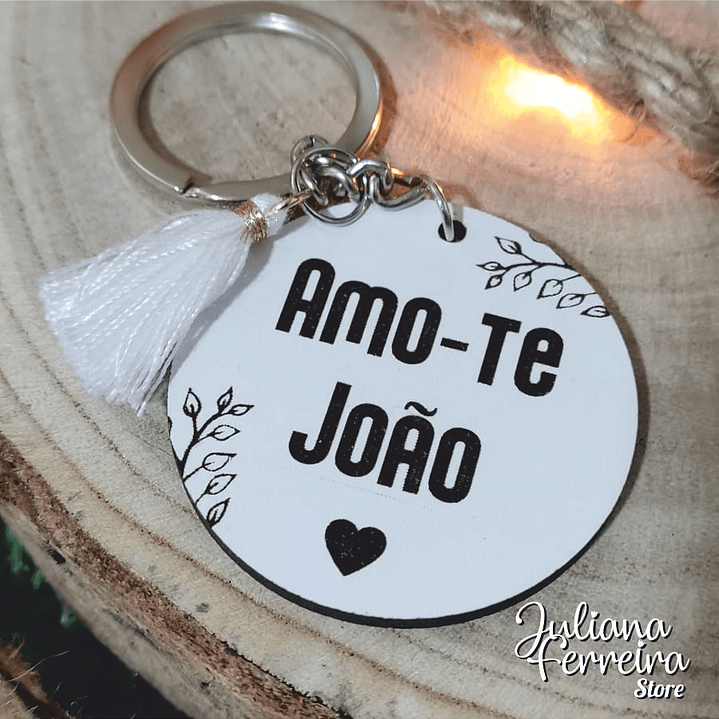 Round keychain I love you 1