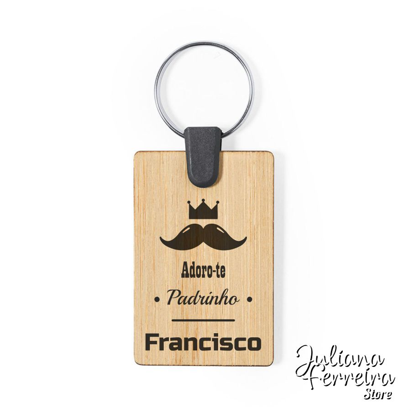 Rectangular Wooden Keychain 7