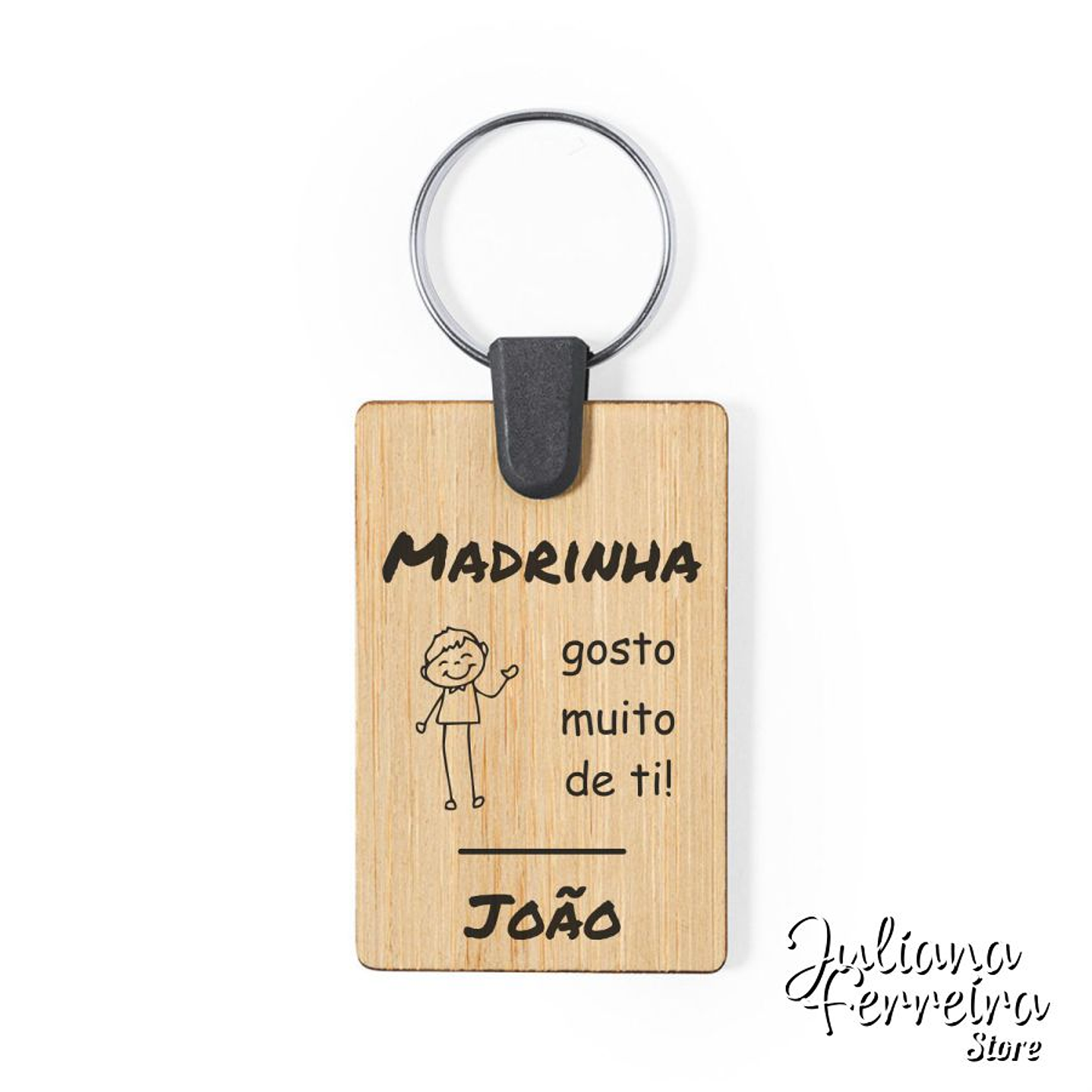 Rectangular Wooden Keychain 9