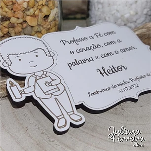 Lembrança Comunhão Menino Vela Bíblia