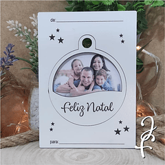 Bola de Natal Foto placa/cartão de Oferta 