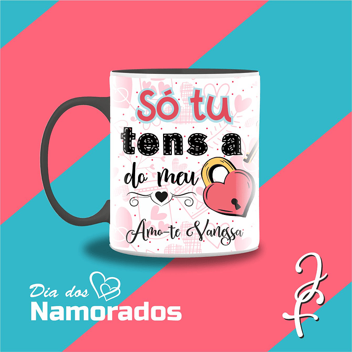 Taza personalizada con llave de corazón de San Valentín 4