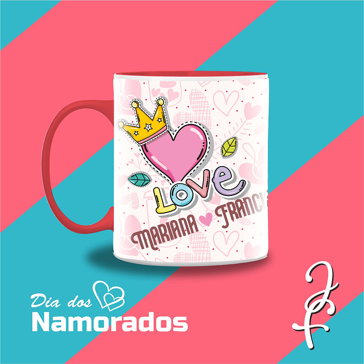 Taza Personalizada Corona de Amor 6