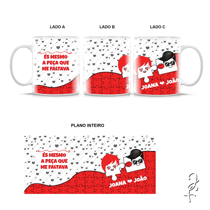 Caneca Dia dos Namorados Peça que Faltava 2