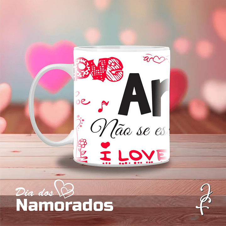 Caneca Dia dos Namorados Amor não se escolhe, acontece! 4