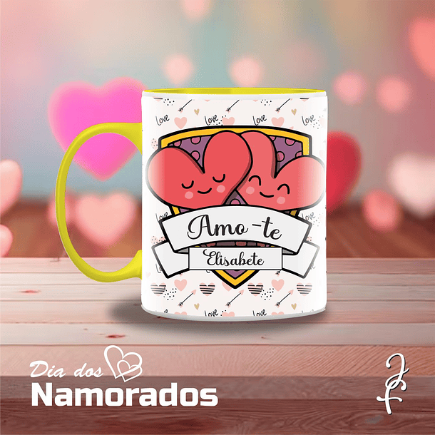 Caneca Personalizada Amo-te com Nome 3