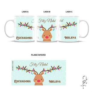 Caneca Rena Feliz Natal