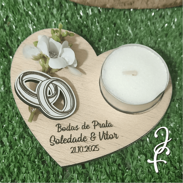 Lembrança Coração Vela Bodas 1
