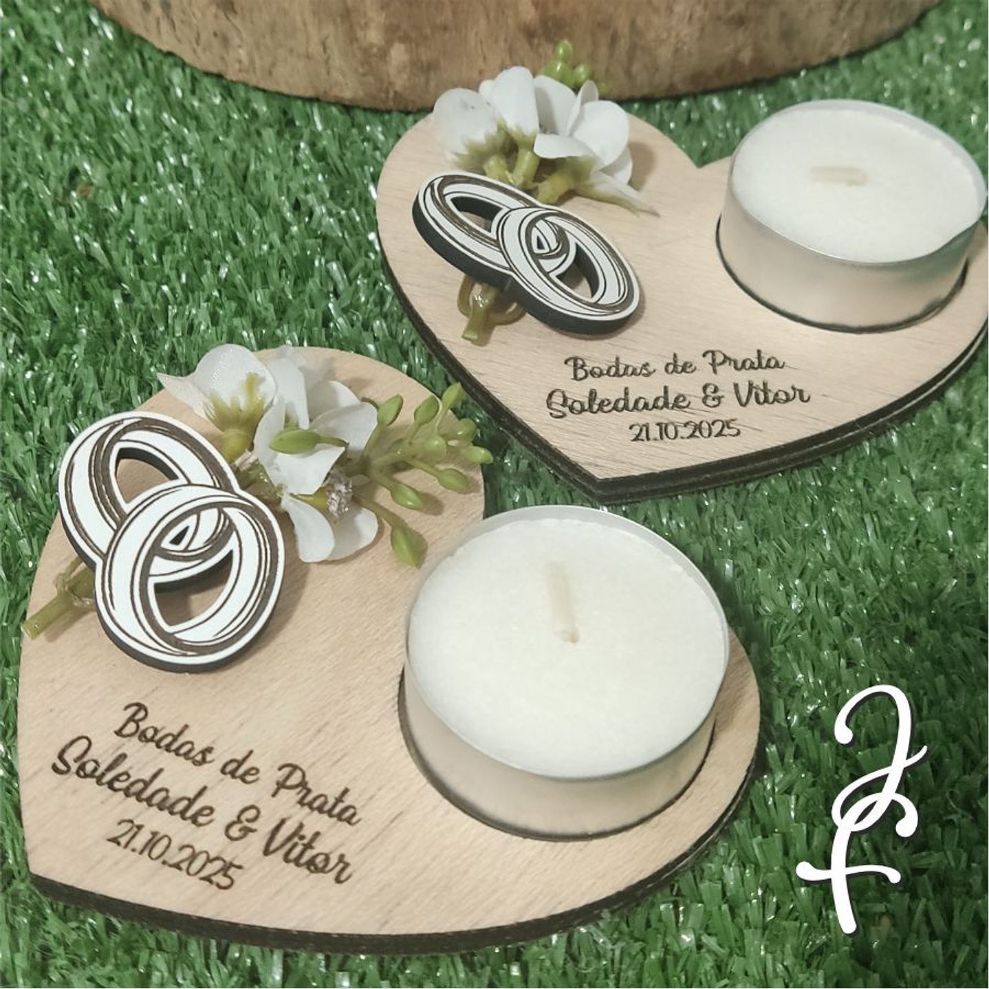 Lembrança Coração Vela Bodas 6