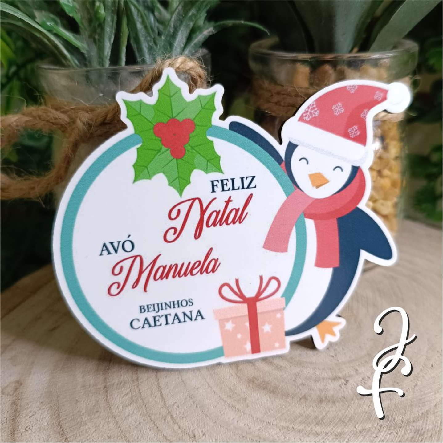 Íman Natal Colorido Pinguim 2