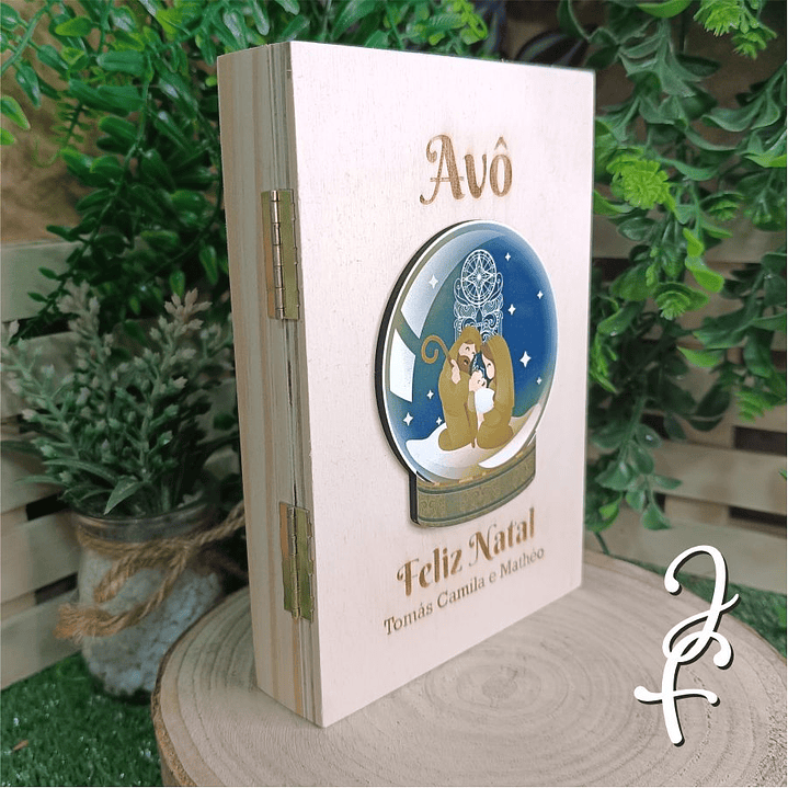 Moldura Fotografia Natal Presépio no Globo 4