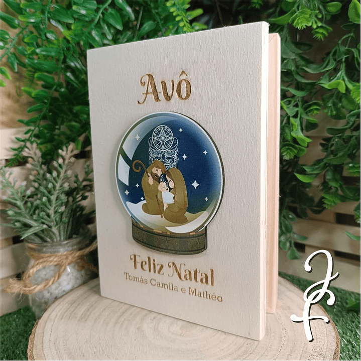 Moldura Fotografia Natal Presépio no Globo 5