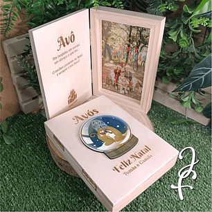 Moldura Fotografia Natal Presépio no Globo