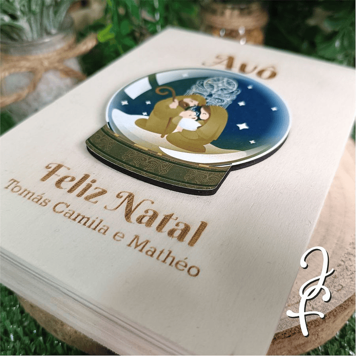 Moldura Fotografia Natal Presépio no Globo 8