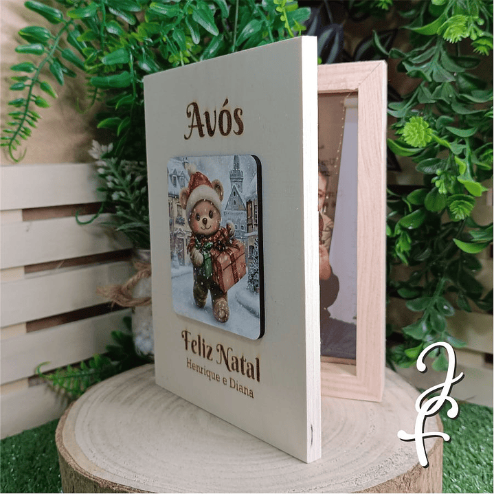 Moldura Fotografia Natal Ursinho 3