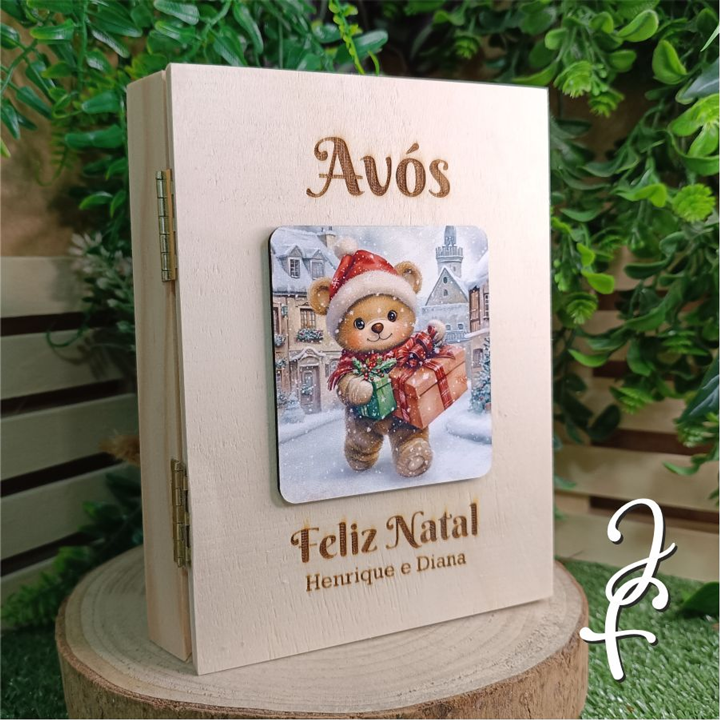 Moldura Fotografia Natal Ursinho 1