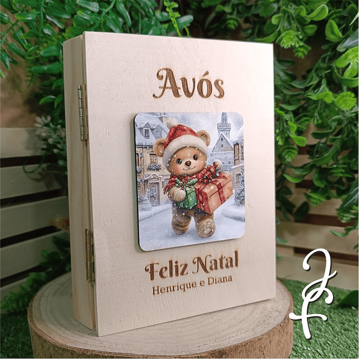 Moldura Fotografia Natal Ursinho 1