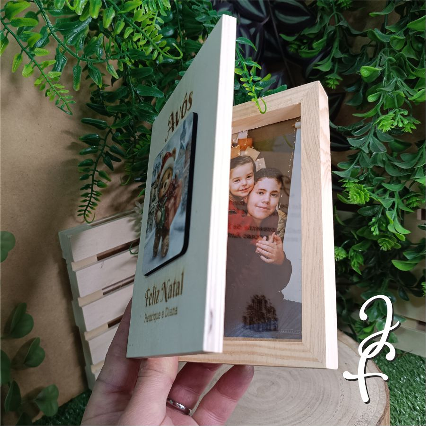 Moldura Fotografia Natal Ursinho 5