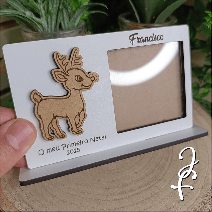 Lembrança com Base para Foto com aplique Rena 2