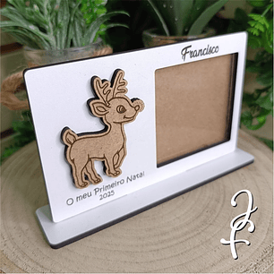 Lembrança com Base para Foto com aplique Rena