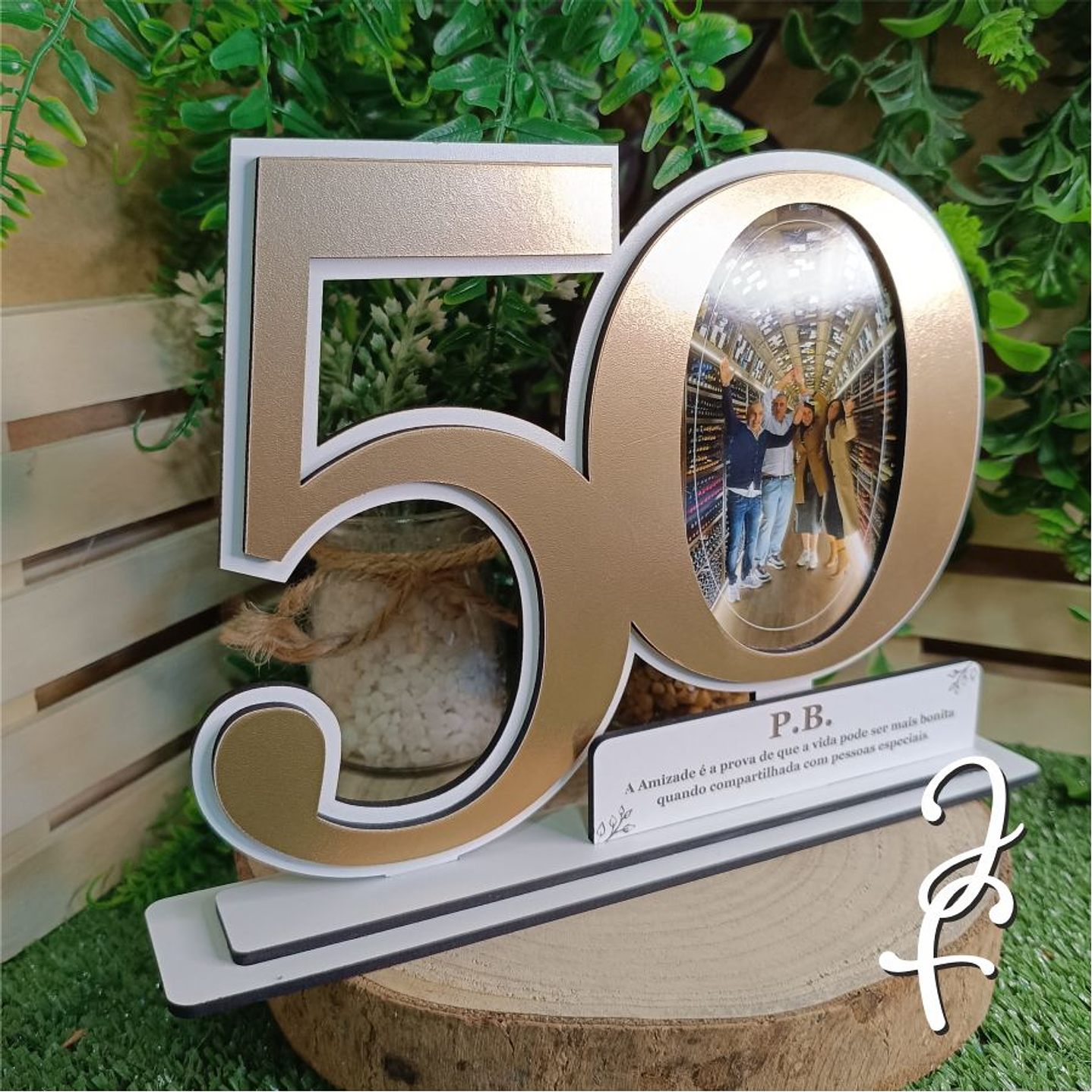 Placa 50 Aniversário com Fotografia 2