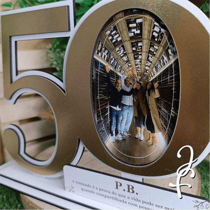 Placa 50 Aniversário com Fotografia 3