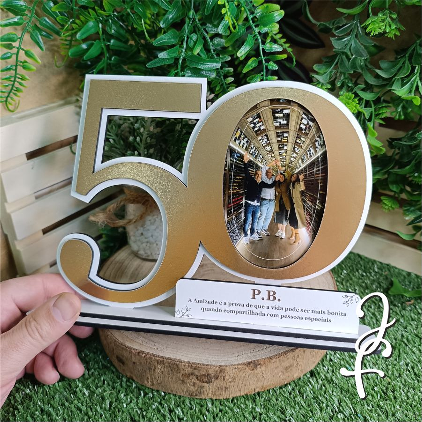 Placa 50 Aniversário com Fotografia 4