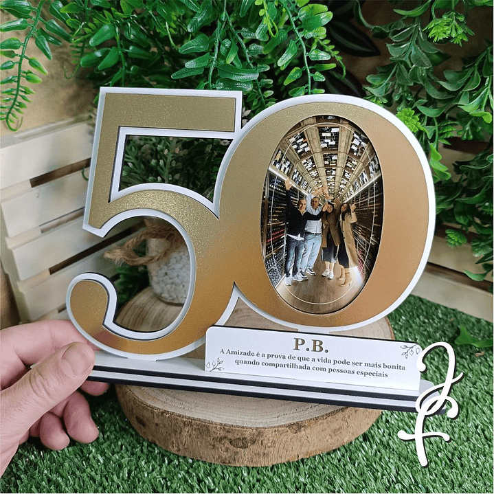 Placa 50 Aniversário com Fotografia 4