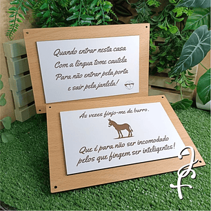 Placas Provérbios Tradicionais