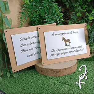 Placas Provérbios Tradicionais