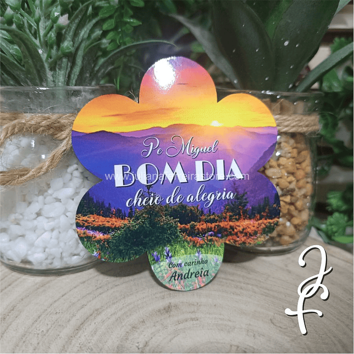 Íman Mensagem Formato Flor 1