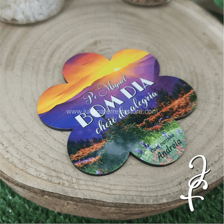 Íman Mensagem Formato Flor 2