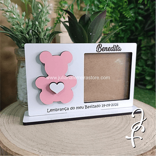 Lembrança Base Foto Ursinho Coração