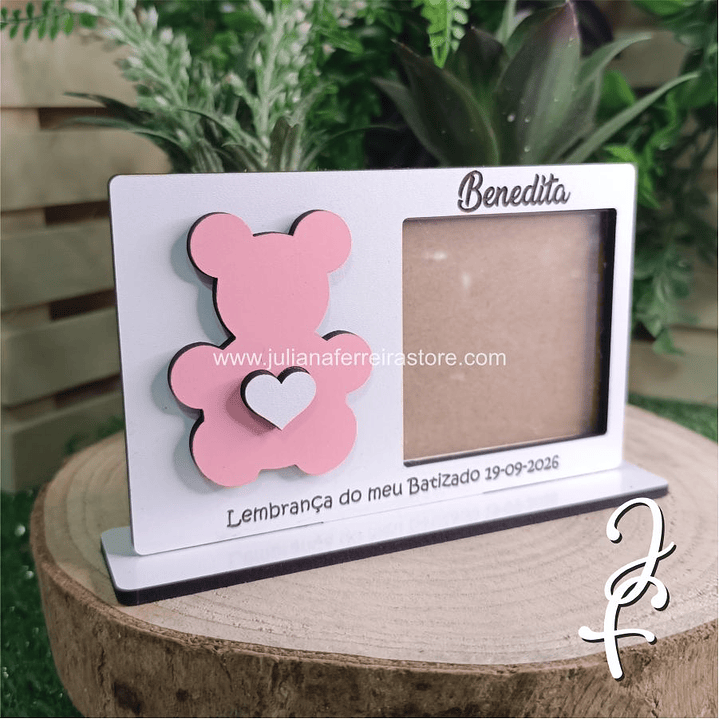 Lembrança Base Foto Ursinho Coração 4