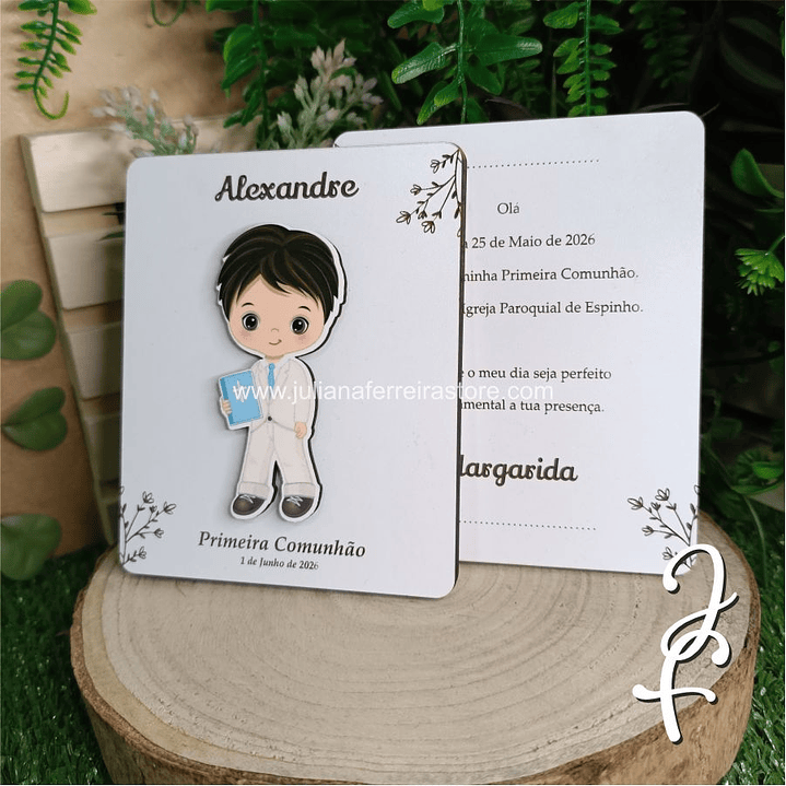 Convite Primeira Comunhão Menino - Colorido 4