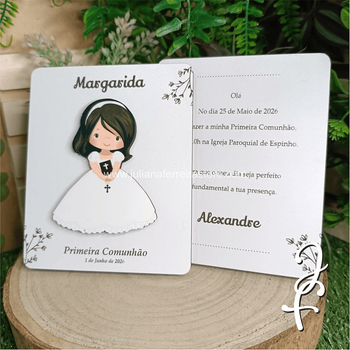 Convite Primeira Comunhão Menina - Colorido - COPIE 3