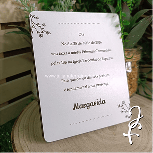 Convite Primeira Comunhão Menina - Colorido - COPIE