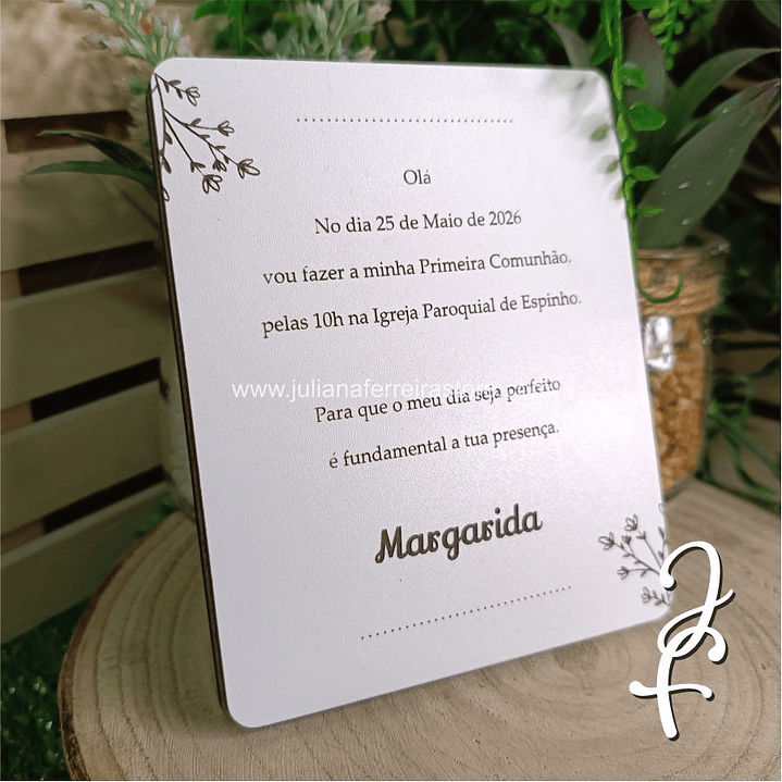 Convite Primeira Comunhão Menina - Colorido - COPIE 2