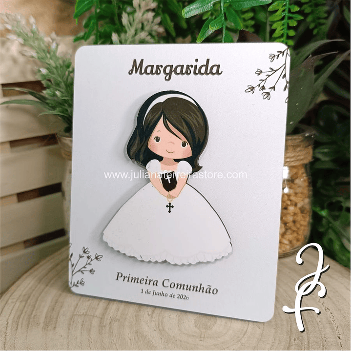 Convite Primeira Comunhão Menina - Colorido - COPIE 1