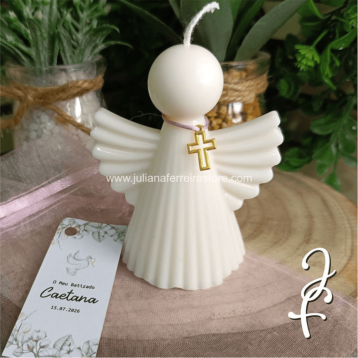 Vela Anjo Lembrança Batizado 5