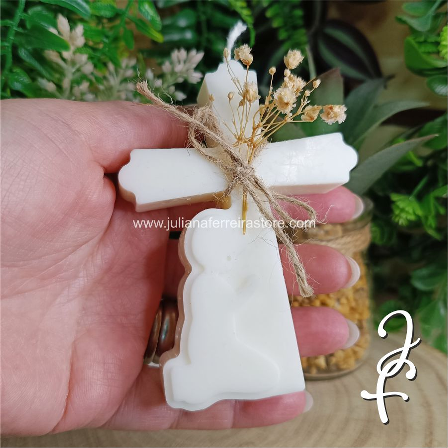 Vela Cruz Menino Rezar Lembrança Comunhão 2