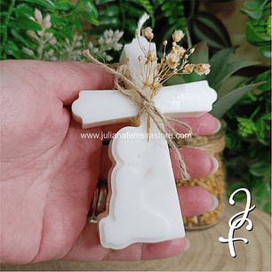 Vela Cruz Menino Rezar Lembrança Comunhão