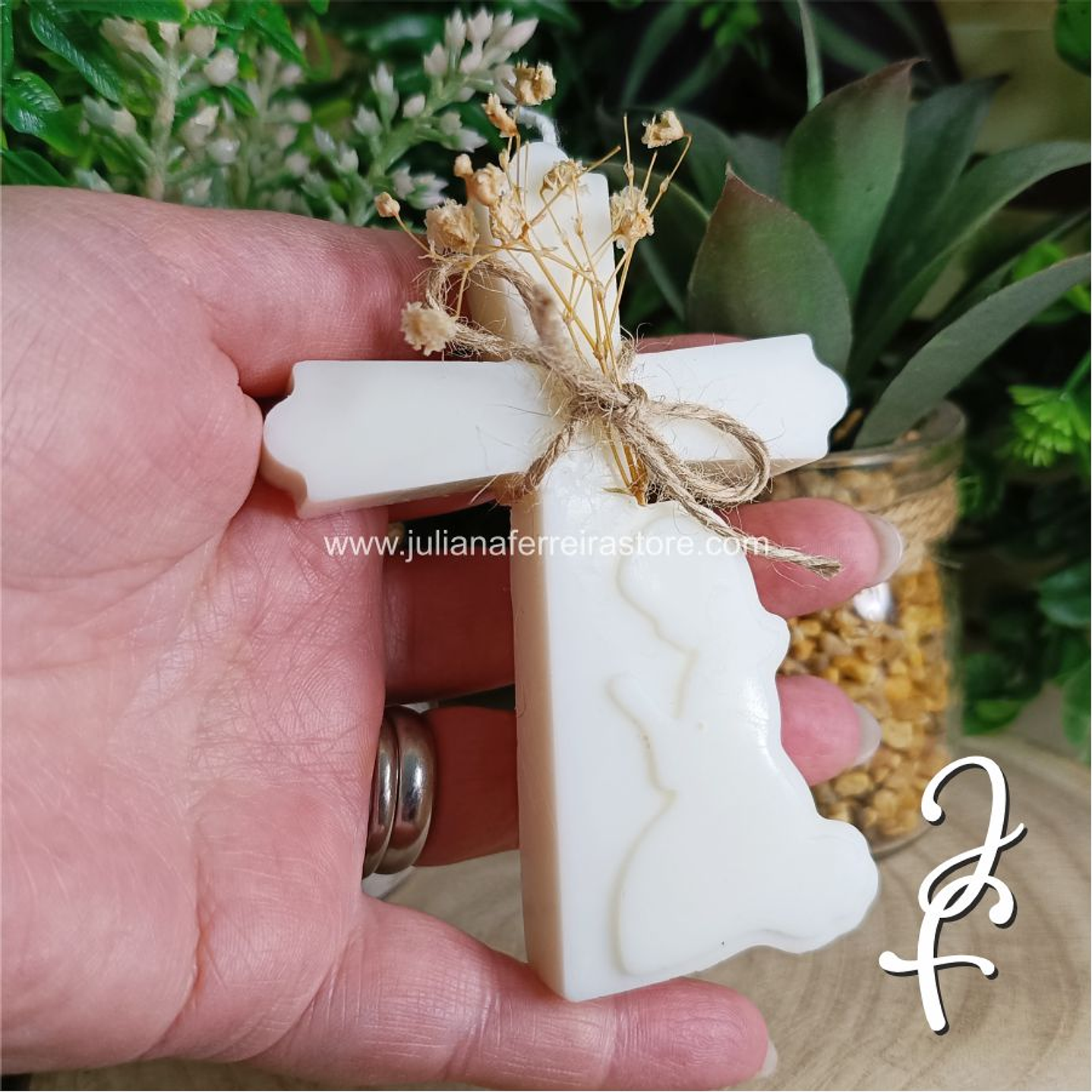 Vela Cruz Menina Rezar Lembrança Comunhão 2