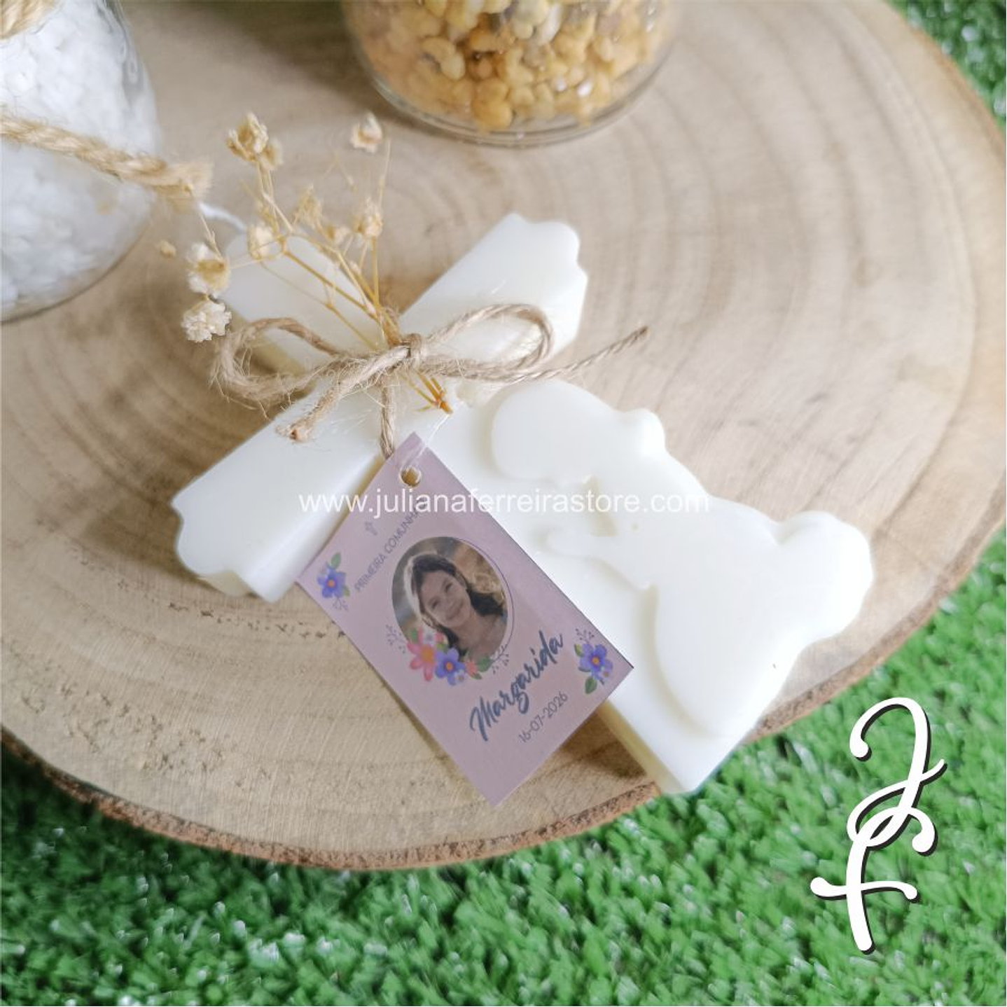 Vela Cruz Menina Rezar Lembrança Comunhão 3