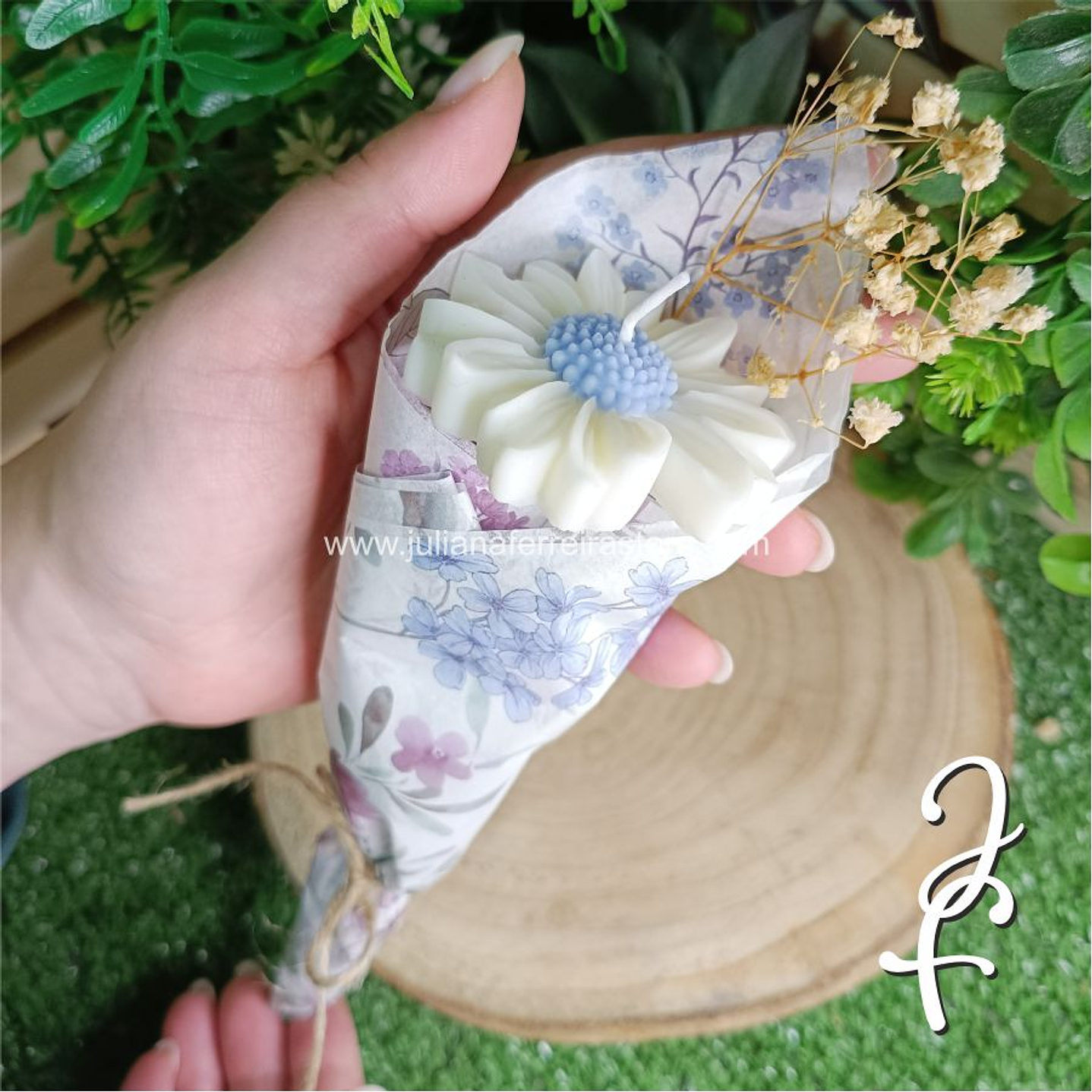 Vela Flor Margarida Bouquet 2