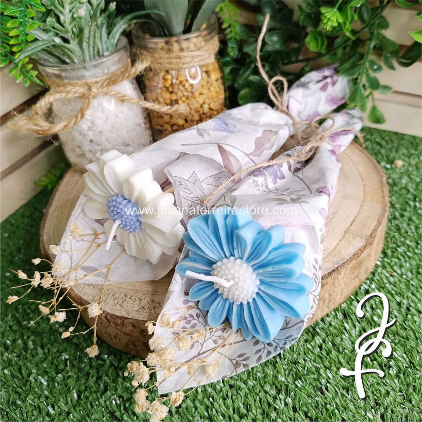 Vela Flor Margarida Bouquet 5