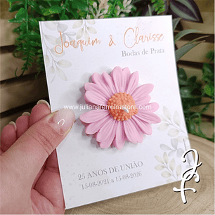 Vela Flor Margarida Lembrança Boda Casamento