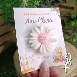 Vela Flor Margarida Lembrança Comunhão
