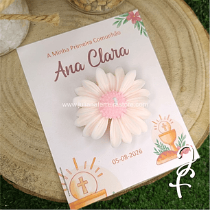 Vela Flor Margarida Lembrança Comunhão